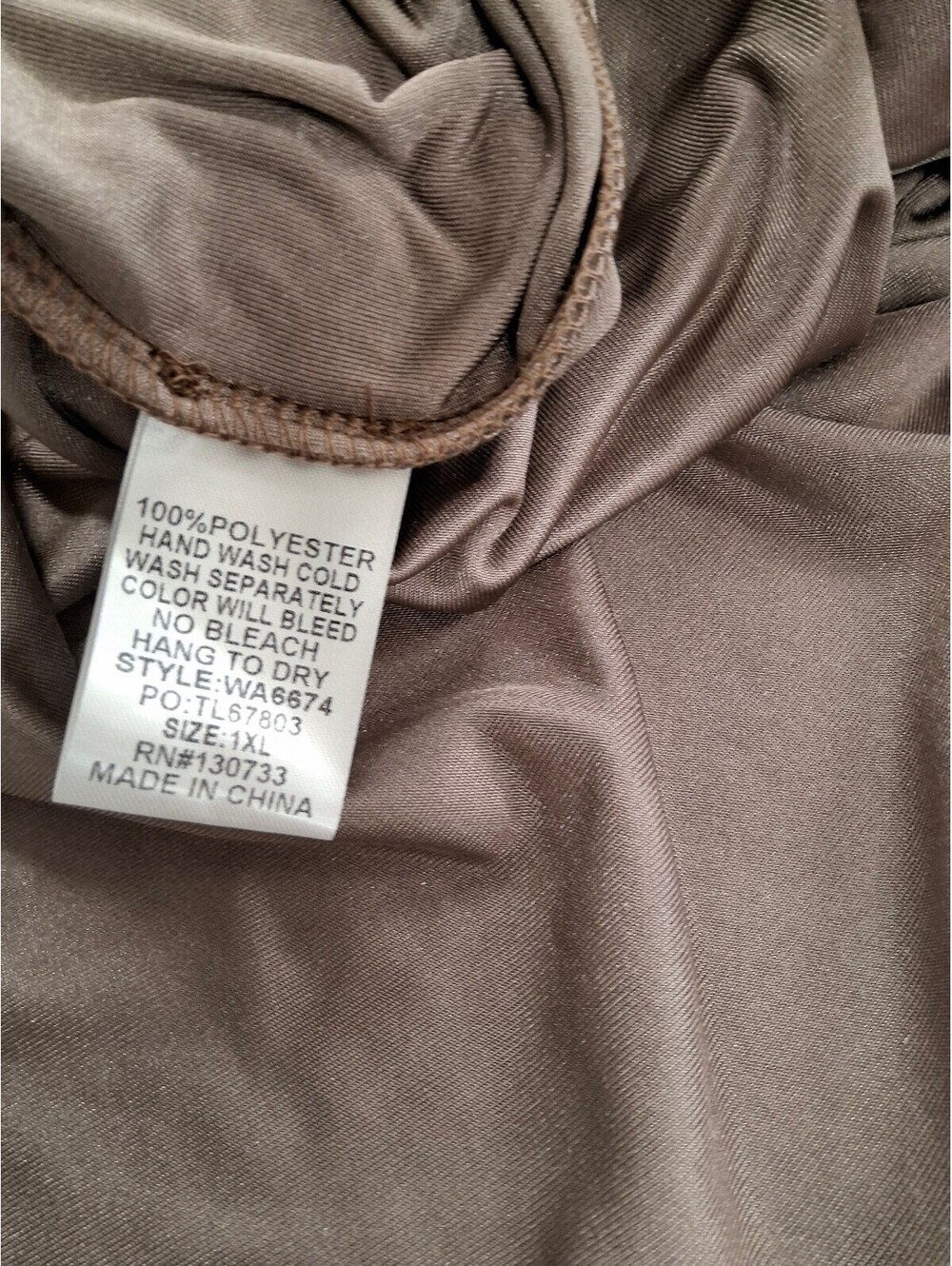 Umgee USA Brown Velvet like Tiered Shirt Dress Size 1XL - Picture 5 of 7